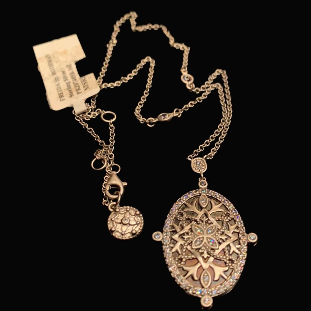 Freida Rothman Rhodium Plated Sterling Silver Set - Picture 4 of 11